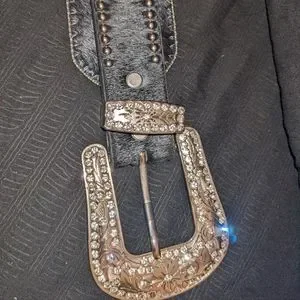 Rhinestone Hip Belt beautiful bling thick waist belt hide chunky sparkly studs Rods | Accessories | Rhinestone Hip Belt Beautiful Bling  main image 2